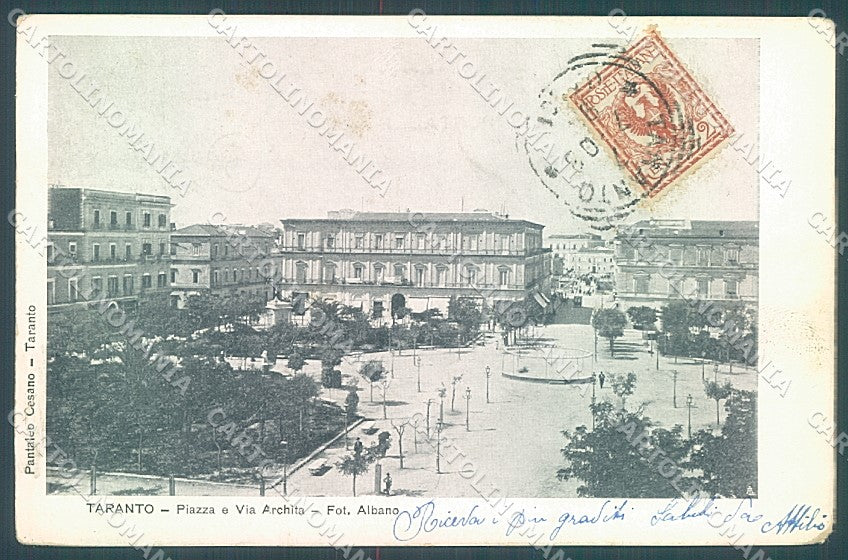 Taranto Città Piazza Via Archita cartolina JK4719 – fronte