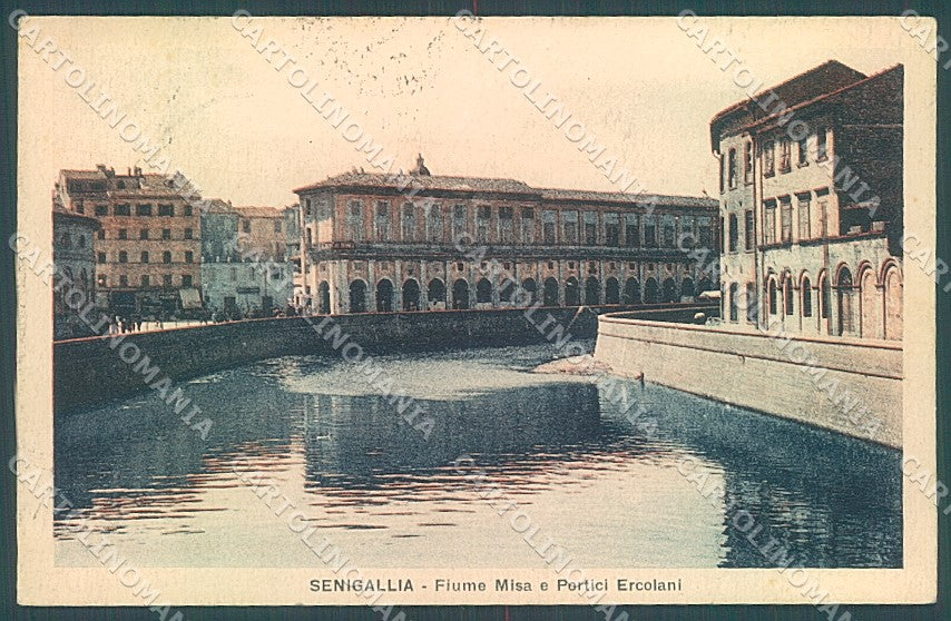 Ancona Senigallia Fiume Misa Portici Ercolani cartolina JK4721 – fronte