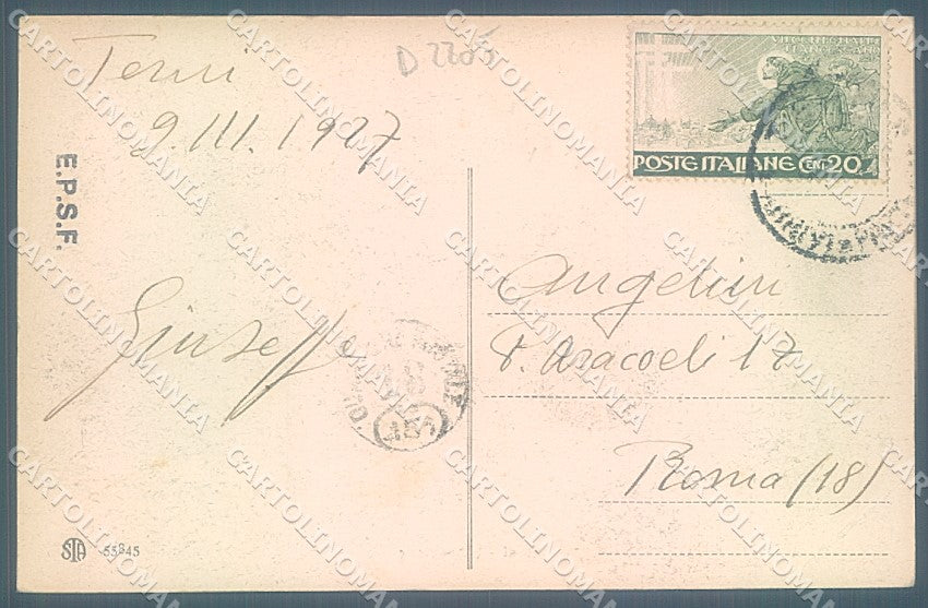 Terni Città Acciaierie Alterocca 55845 PIEGA ANGOLO cartolina JK4722 – retro