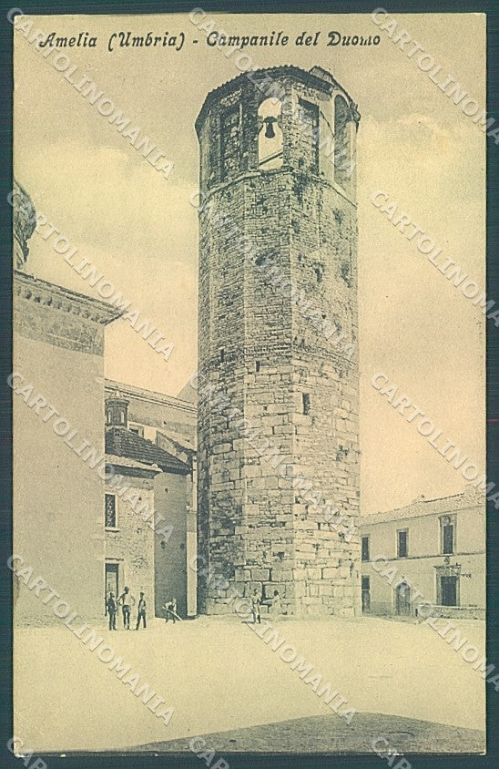 Terni Amelia Duomo Campanile PIEGHINA ANGOLO cartolina JK4725 – fronte