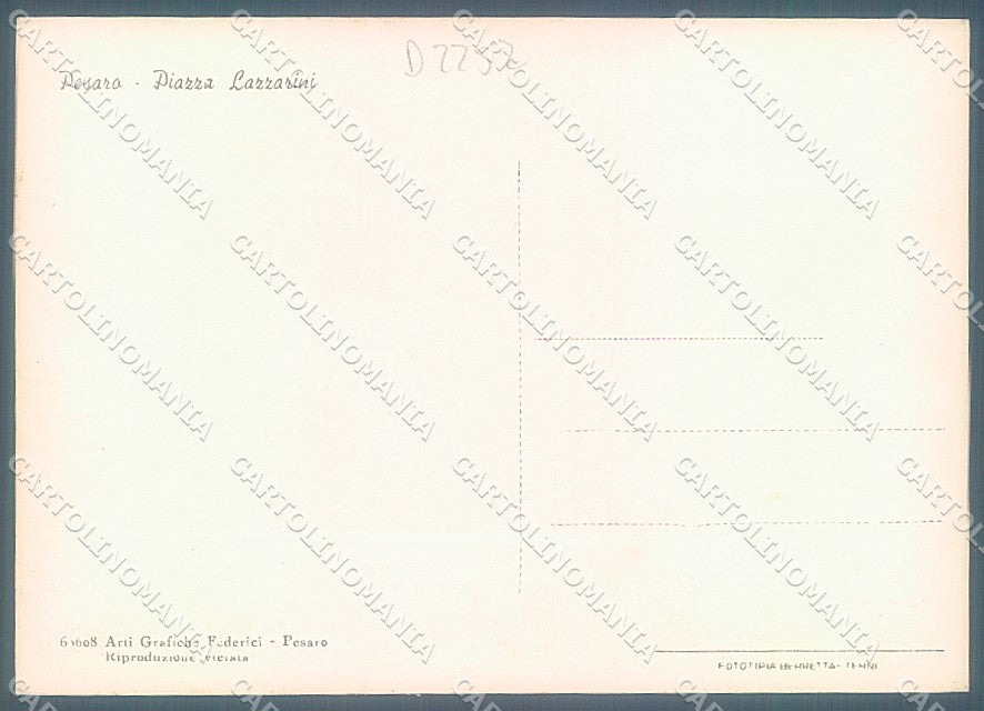 Pesaro Città Piazza Lazzarini FG cartolina JK4735 – retro