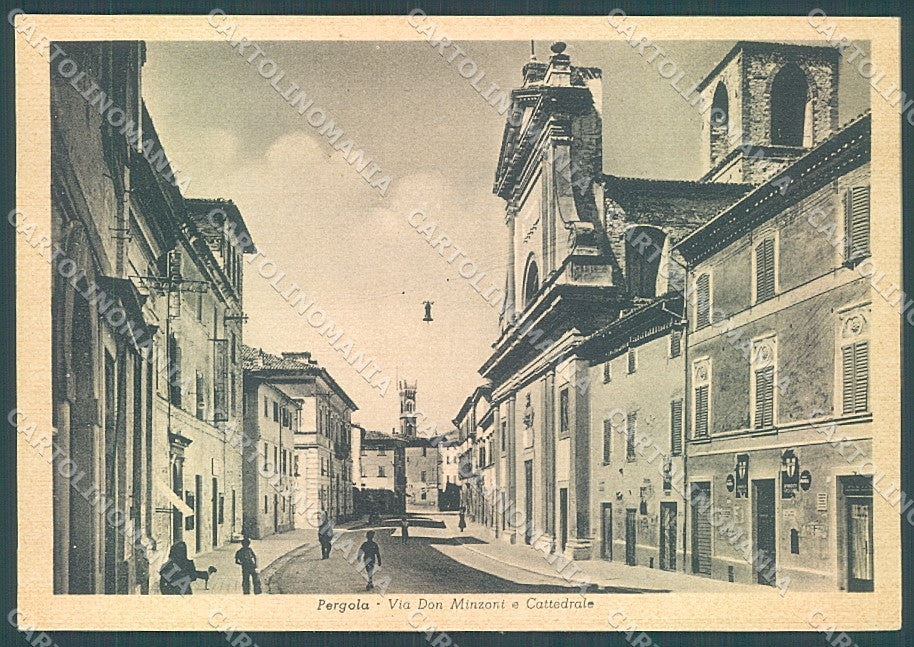 Urbino Pesaro Pergola Cattedrale Via Don Minzoni FG cartolina JK4736 – fronte