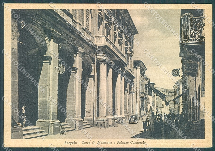 Urbino Pesaro Pergola Palazzo Comunale Corso Matteotti FG cartolina JK4737 – fronte