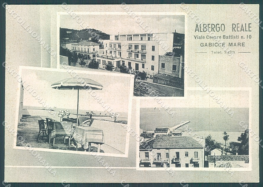Macerata Gabicce Mare Albergo Reale Alterocca 46969 FG cartolina JK4739 – fronte