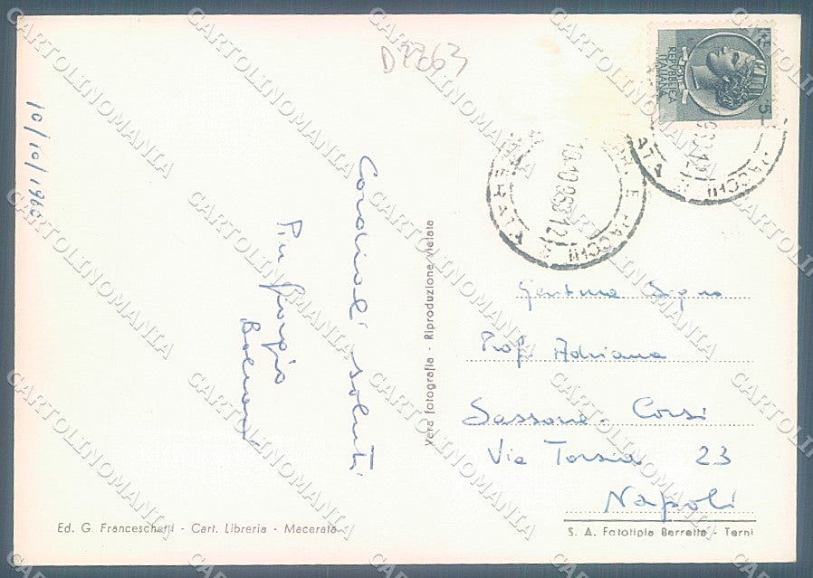 Macerata Città Via Cavour Foto FG cartolina JK4741 – retro