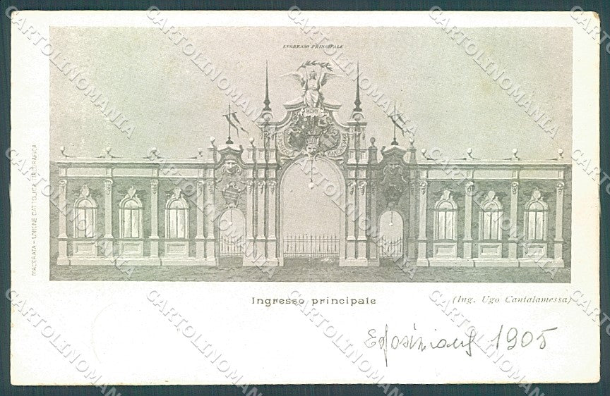 Macerata Città Esposizione Marchigiana 1905 cartolina JK4748 – fronte