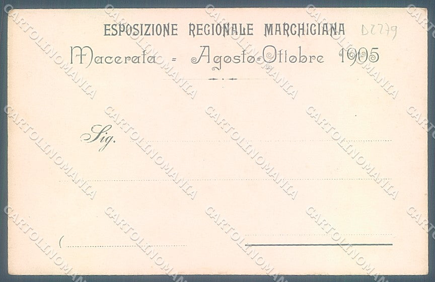 Macerata Città Esposizione Marchigiana 1905 cartolina JK4748 – retro