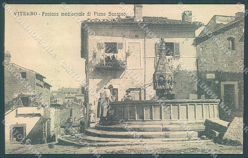 Viterbo Città Fontana Medioevale Piano Scarano cartolina JK4775 – fronte