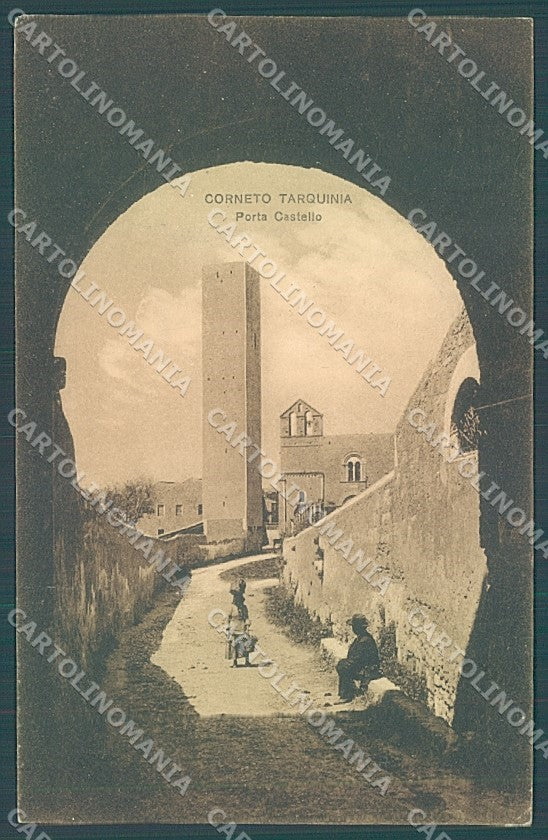 Viterbo Corneto Tarquinia Porta Castello cartolina JK4776 – fronte