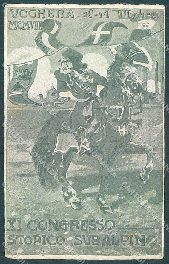 Pavia Voghera Congresso Storico Subalpino cartolina JK4786 – fronte
