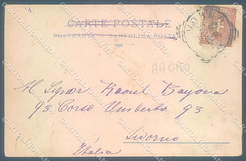 Como Città Esposizione 1899 Dopo Incendio cartolina JK4790 – retro
