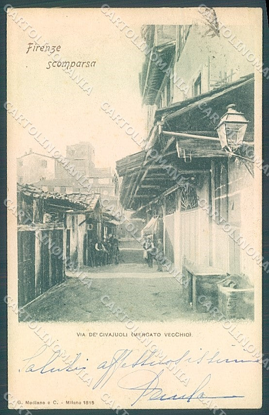 Firenze Città Scomparsa Mercato Vecchio Modiano 1815 cartolina JK4795 – fronte