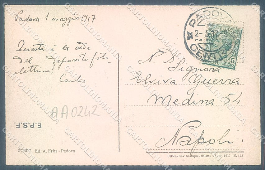 Padova Città Foro Boario cartolina JK4813 – retro