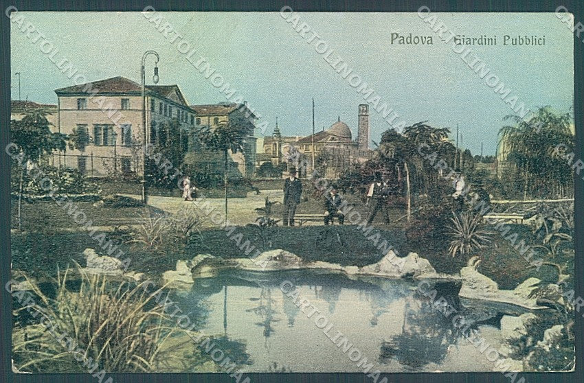 Padova Città Giardini Pubblici Modiano 521 PIEGA cartolina JK4815 – fronte