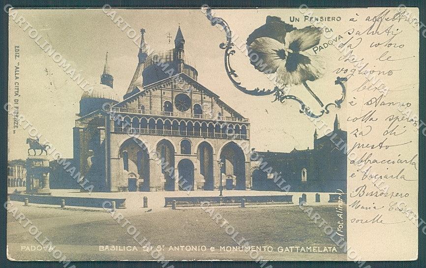 Padova Città Basilica S. Antonio PIEGHINE Foto cartolina JK4819 – fronte