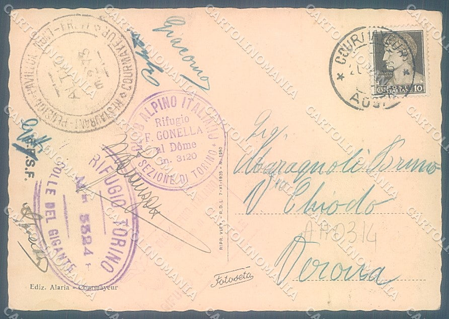 Aosta Courmayeur FG cartolina JK4825 – retro
