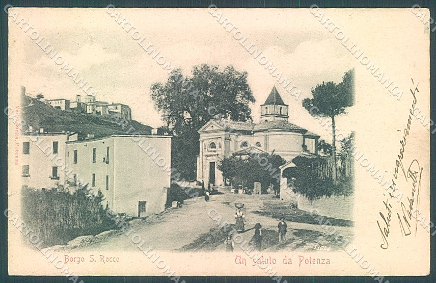 Potenza Città Chiesa Borgo San Rocco saluto da cartolina JK4831 – fronte