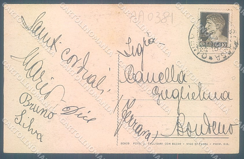 Trento Passo Pordoi cartolina JK4838 – retro