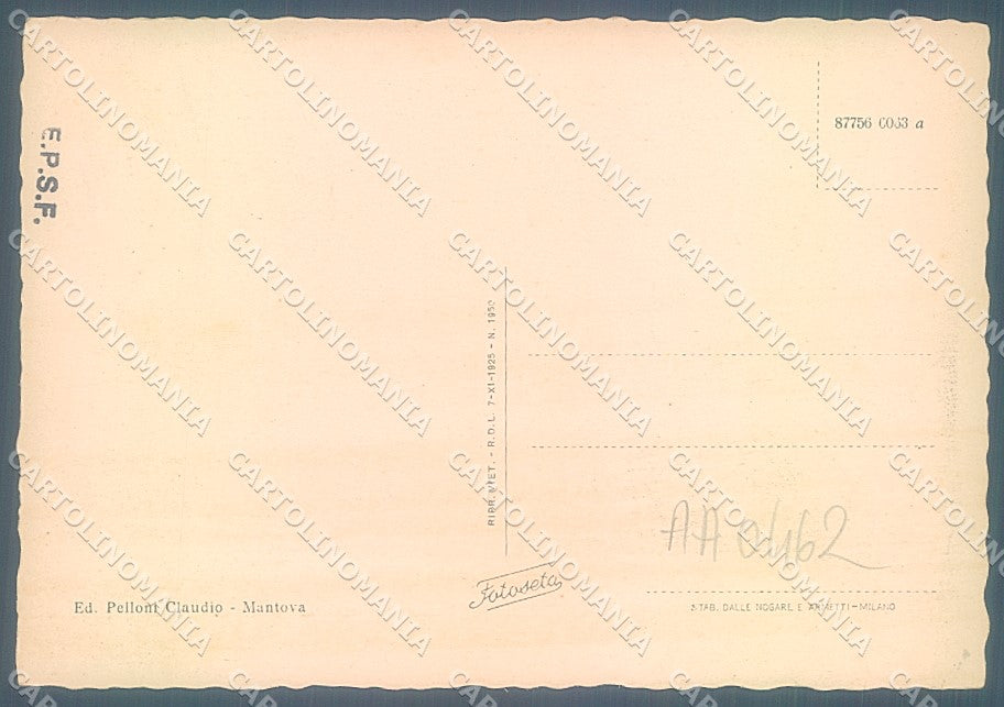 Mantova Città Chiesa Torre della Gabbia FG cartolina JK4859 – retro
