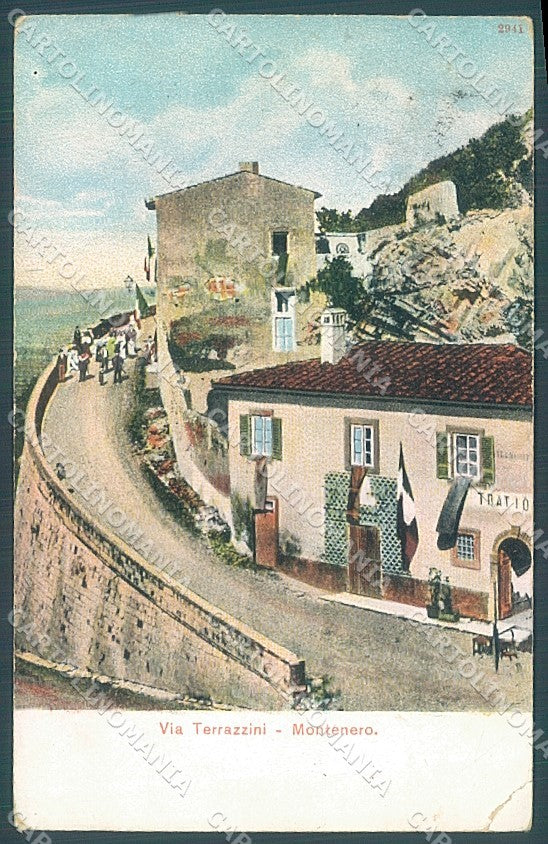 Livorno Città Montenero Via Terrazzini PIEGA ANGOLO cartolina JK4861 – fronte