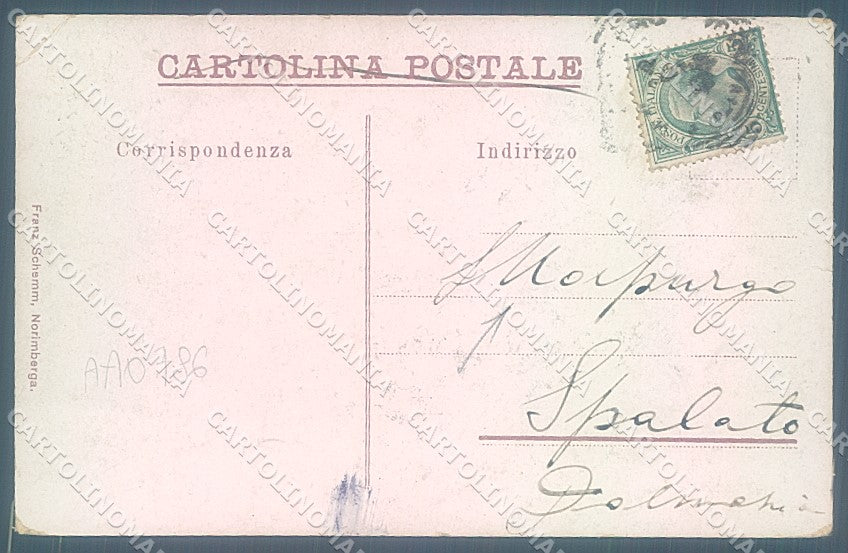 Livorno Città Montenero Via Terrazzini PIEGA ANGOLO cartolina JK4861 – retro