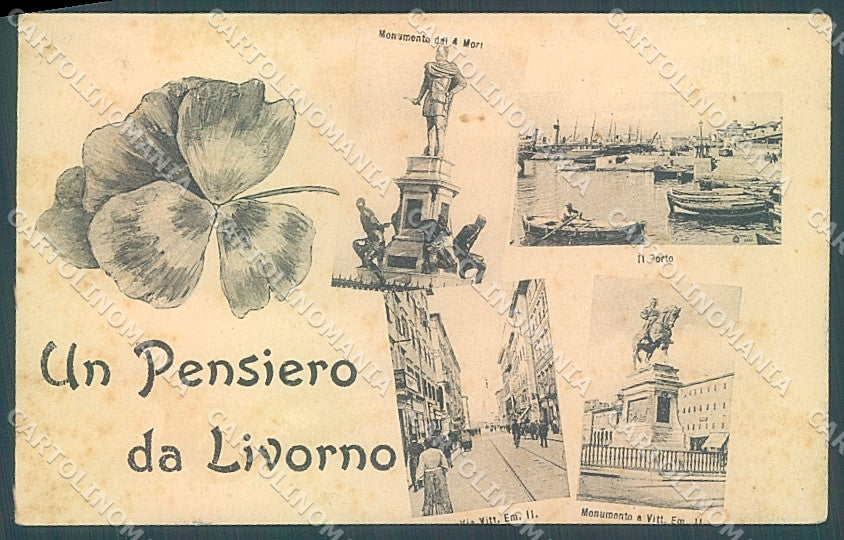 Livorno Città Porto Monumenti pensiero da cartolina JK4862 – fronte