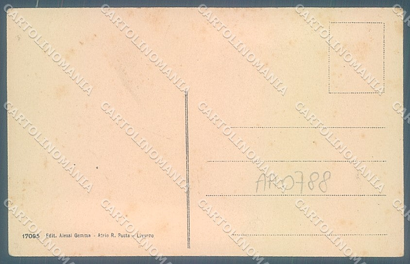 Livorno Città Porto Monumenti pensiero da cartolina JK4862 – retro