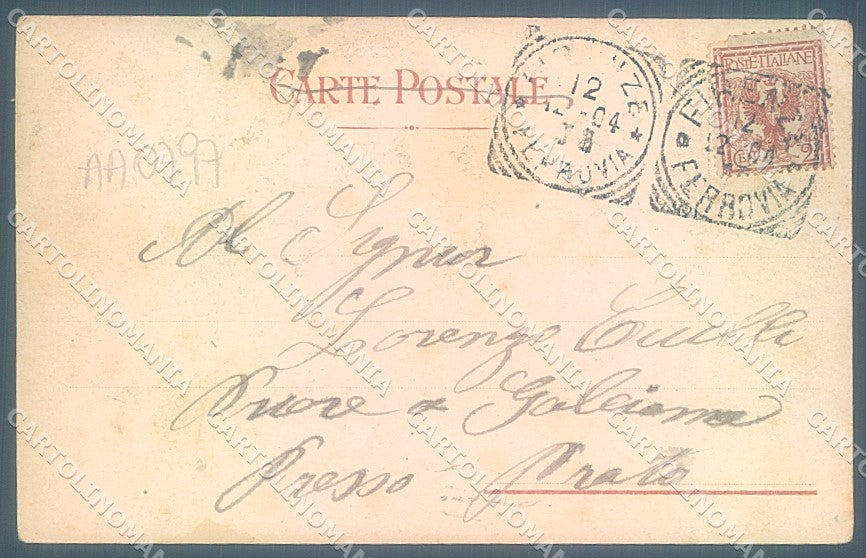 Livorno Città Ponte Nuovo Via Vittorio Emanuele PIEGA cartolina JK4865 – retro