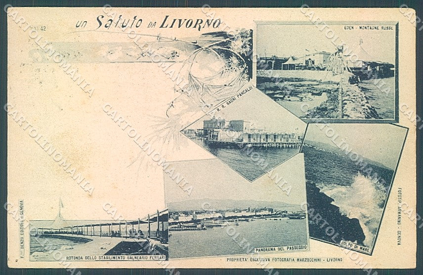 Livorno Città saluto da cartolina JK4870 – fronte