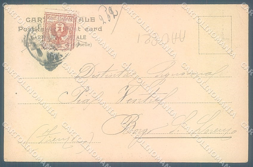 Livorno Città Piazza Carlo Alberto saluti da PIEGHINA cartolina JK4875 – retro