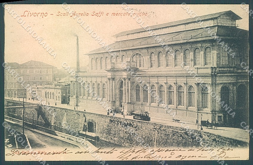 Livorno Città Scali Saffi Mercato Nuovo cartolina JK4886 – fronte
