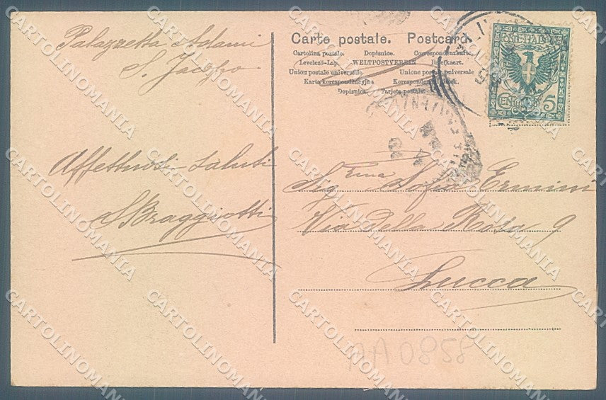 Livorno Città Molo Mediceo Barche cartolina JK4889 – retro