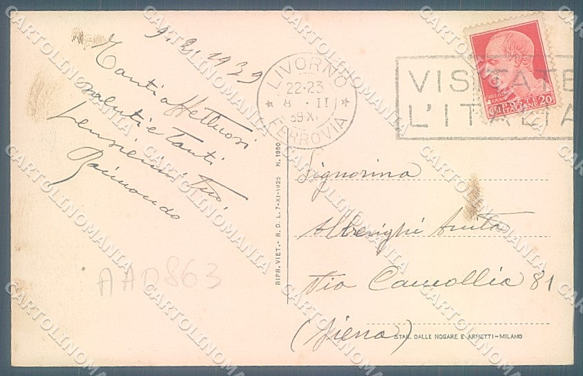 Livorno Città Montenero Santuario cartolina JK4892 – retro