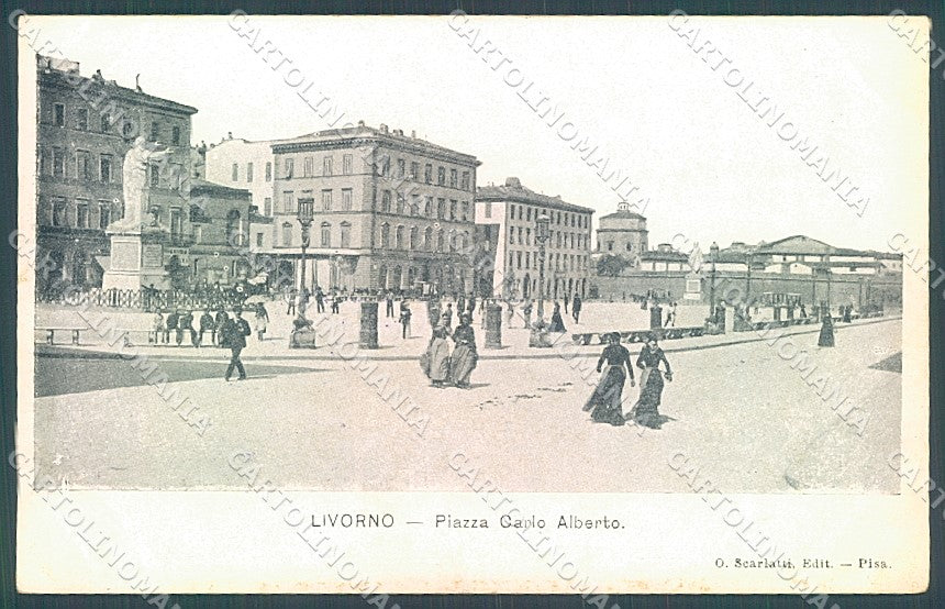Livorno Città Piazza Carlo Alberto cartolina JK4899 – fronte