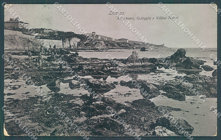 Livorno Antignano Spiaggia cartolina JK4900 – fronte