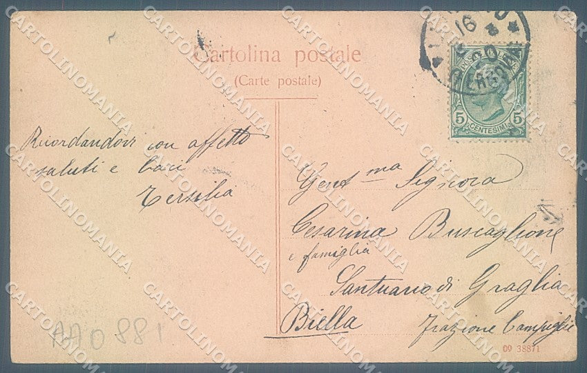 Livorno Antignano Spiaggia cartolina JK4900 – retro
