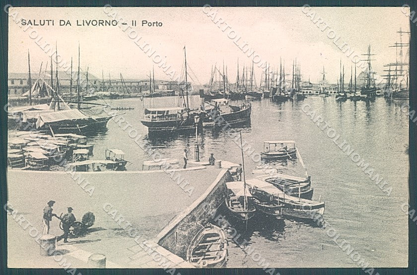 Livorno Città Porto saluti da cartolina JK4902 – fronte