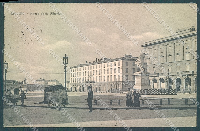 Livorno Città Piazza Carlo Alberto Brunner 4310 cartolina JK4903 – fronte