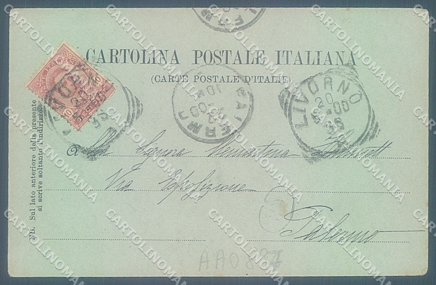 Livorno Città Molo Mediceo Chiaro di Luna STRAPPINO cartolina JK4905 – retro