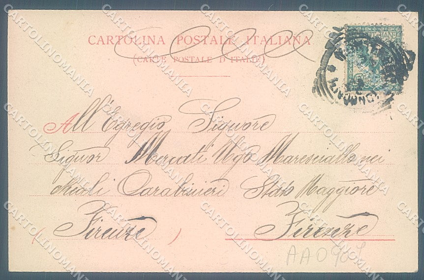 Livorno Città Montenero Santuario Piazza MACCHIE cartolina JK4908 – retro