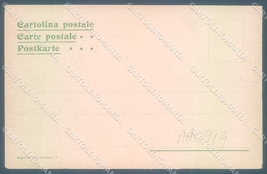 Livorno Città Barche Molo Mediceo cartolina JK4913 – retro
