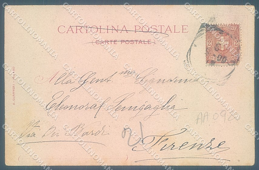 Livorno Città Piazza Monumento Cavour PIEGHINA cartolina JK4914 – retro