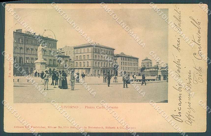 Livorno Città Piazza Carlo Alberto cartolina JK4915 – fronte