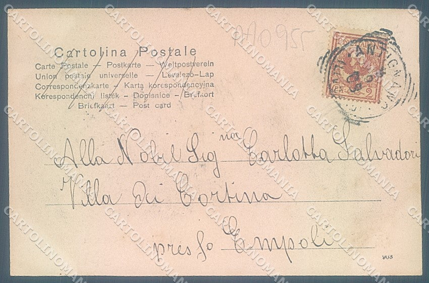 Livorno Antignano Bagni Villa Civelli cartolina JK4920 – retro