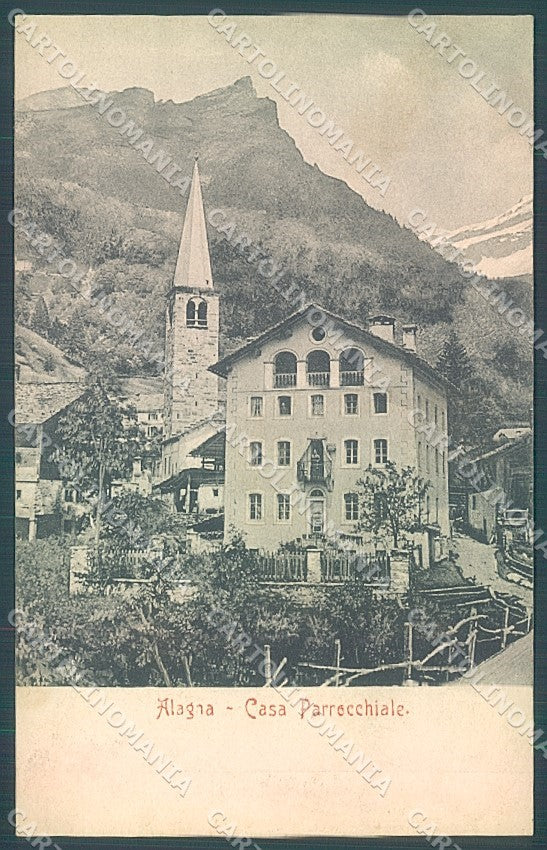 Vercelli Alagna Valsesia Casa Parrocchiale SCOLLATA cartolina JK4943 – fronte