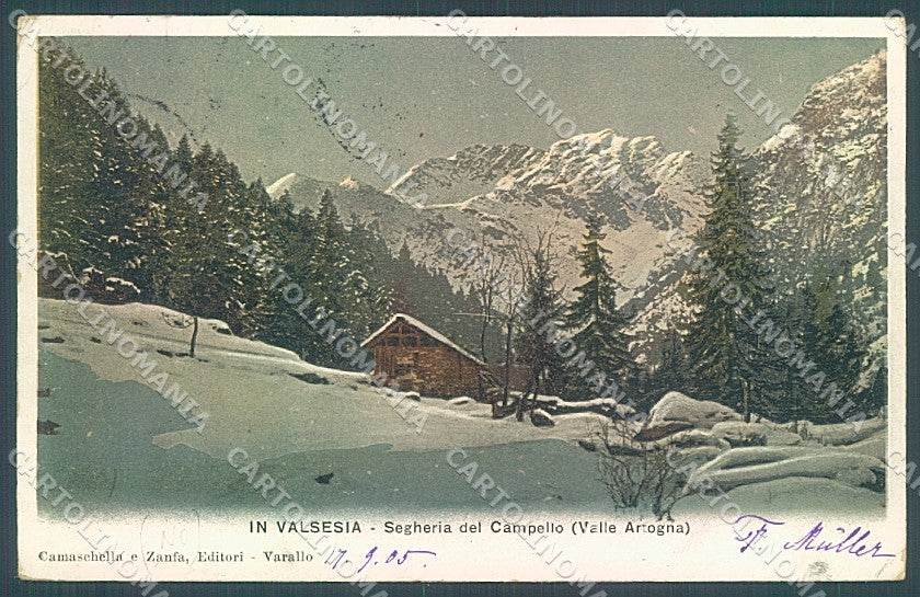 Vercelli Campertogno Campello Valsesia Segheria cartolina JK4946 – fronte