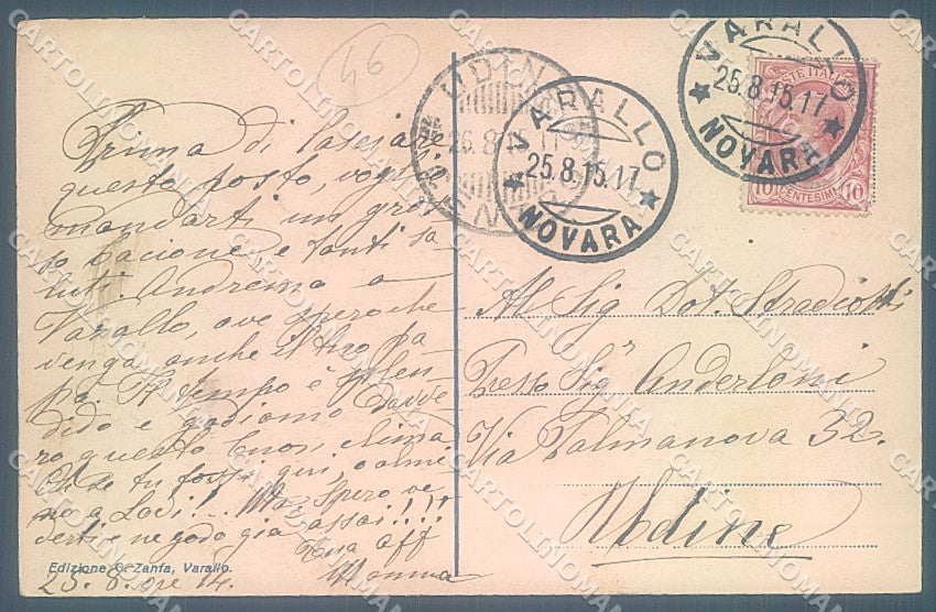 Vercelli Fobello Valsesia Chiesa cartolina JK4947 – retro