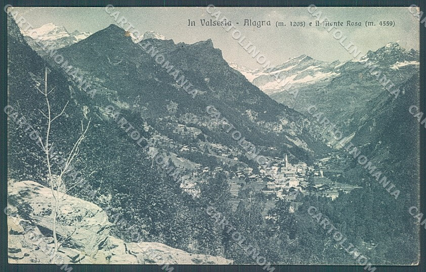 Vercelli Alagna Valsesia Monte Rosa cartolina JK4949 – fronte