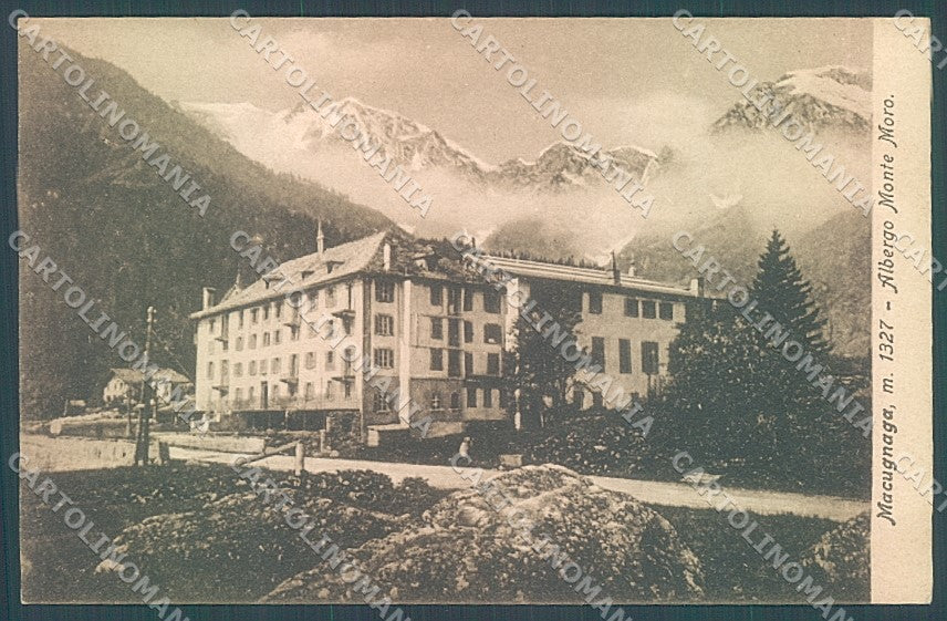 Verbania Macugnaga Albergo Monte Moro cartolina JK4950 – fronte