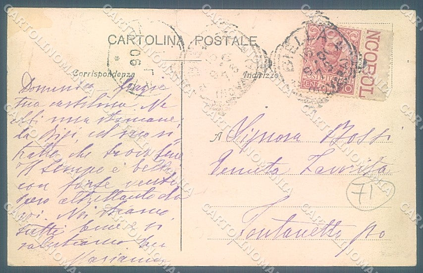 Biella Muzzano saluti da STRAPPO PIEGHINE cartolina JK4952 – retro